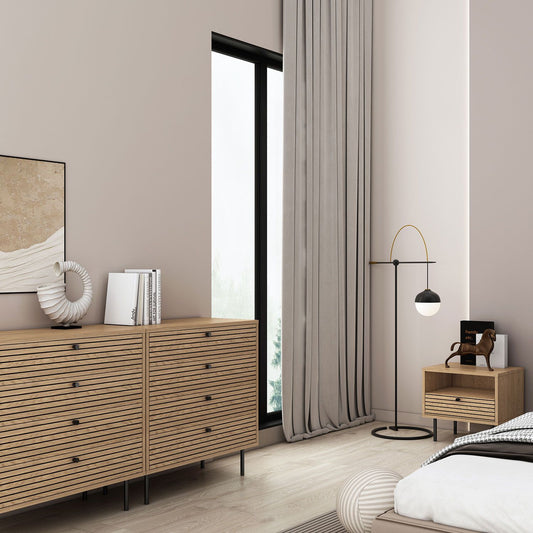 Miegamojo spintelė prie lovos - naktinis staliukas, 50x40x50cm