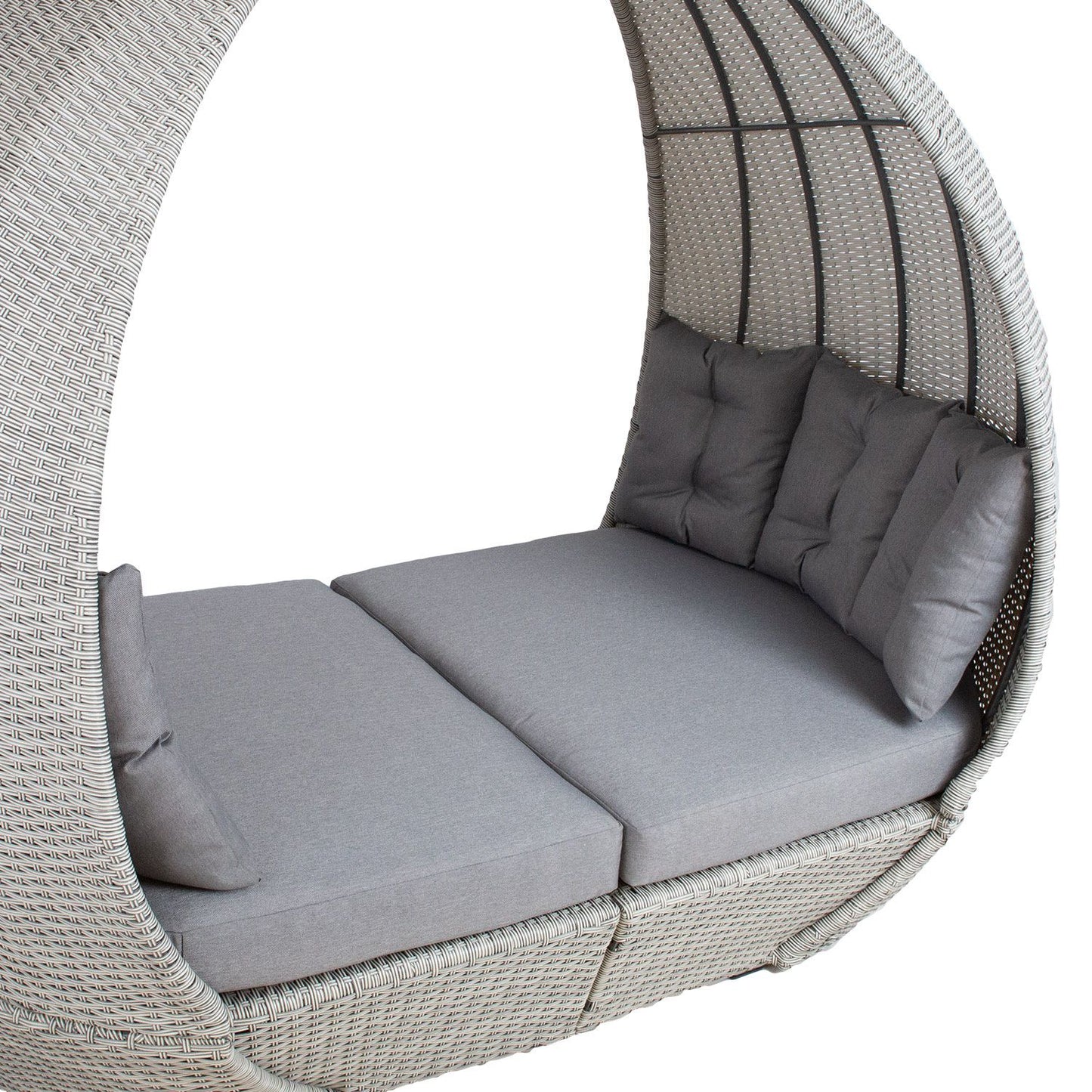 Sodo lova ASCOT 215x110x187cm, pilka.