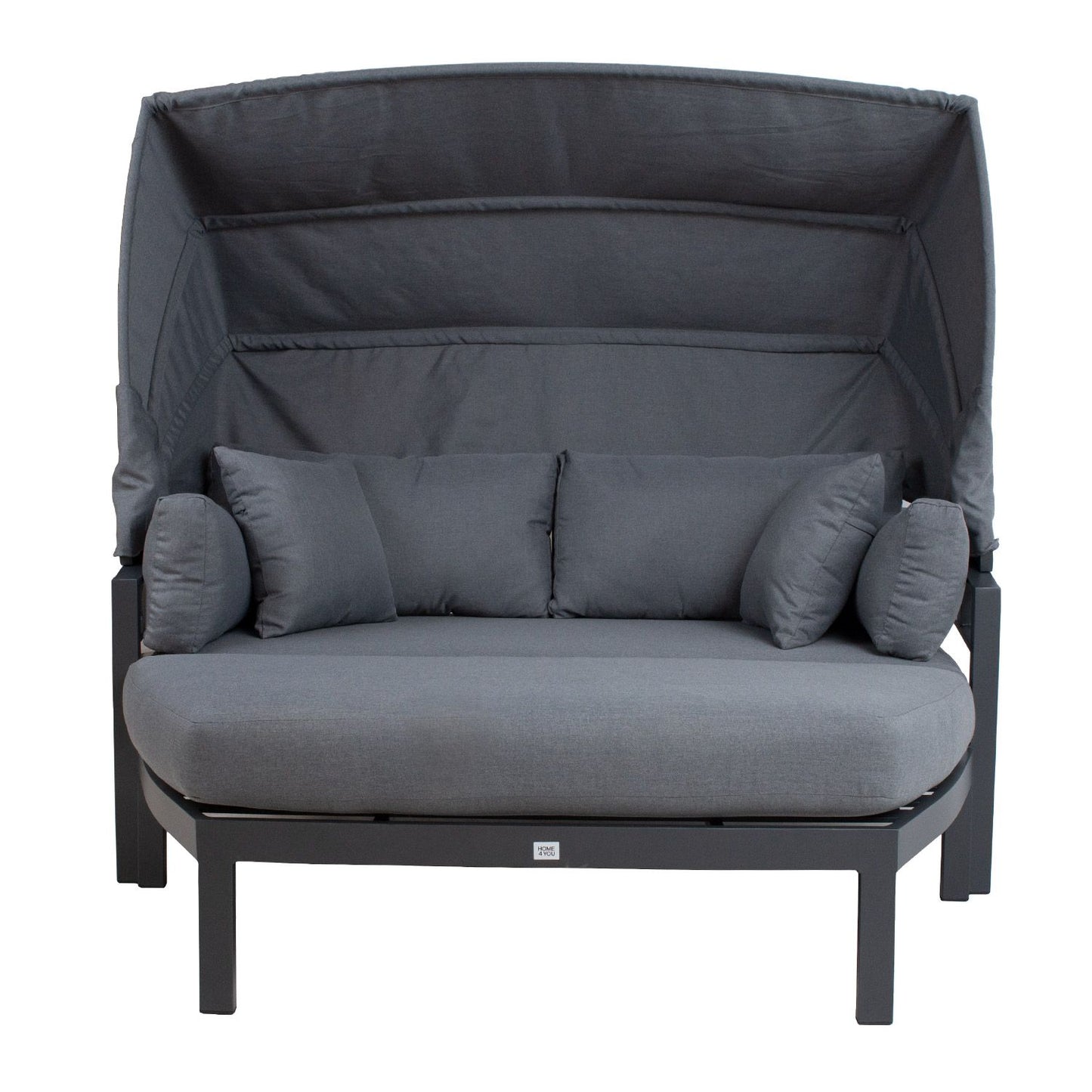 Lauko lova - sofa su stogeliu, pilkos spalvos