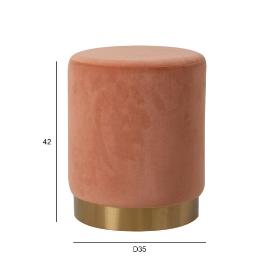 Pufas - otomanė, koralų spalvos