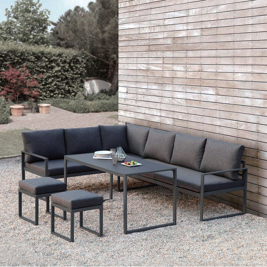 Plieninis lauko baldų komplektas Leipzig