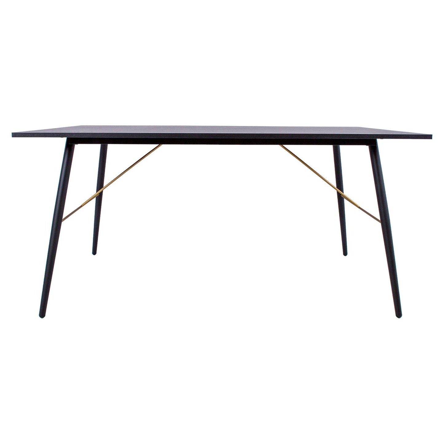Virtuvės valgomojo stalas, 160x90x75cm, juodas