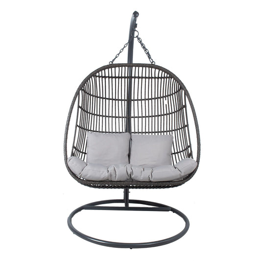 Pakabinama kėdė CHESTNUT, 2 vietų, tamsiai ruda.