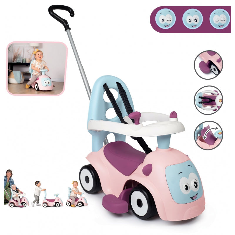 Smoby Maestro 4in1, paspiriama mašinėlė "Šypsena", rožinė