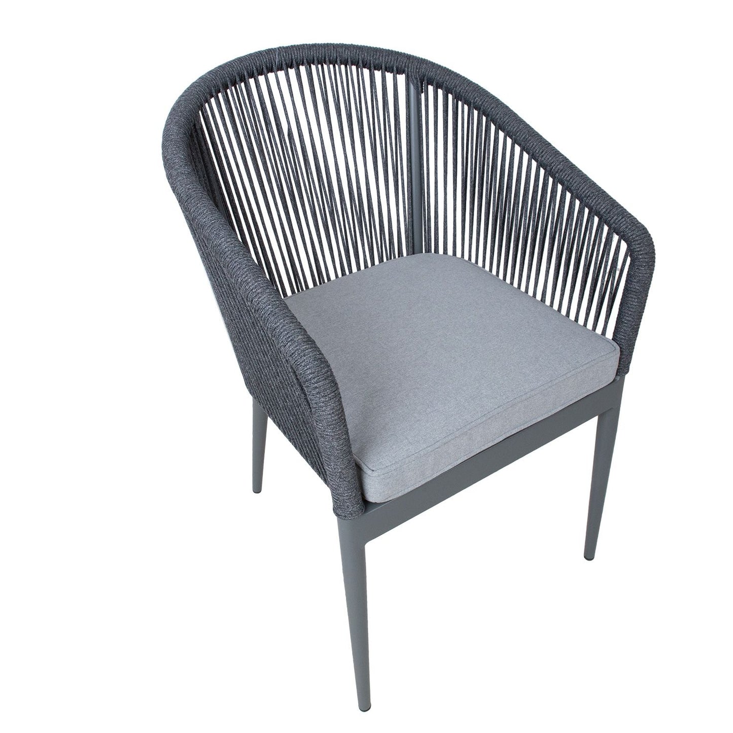 Lauko kėdė, pilkos spalvos, aliuminis