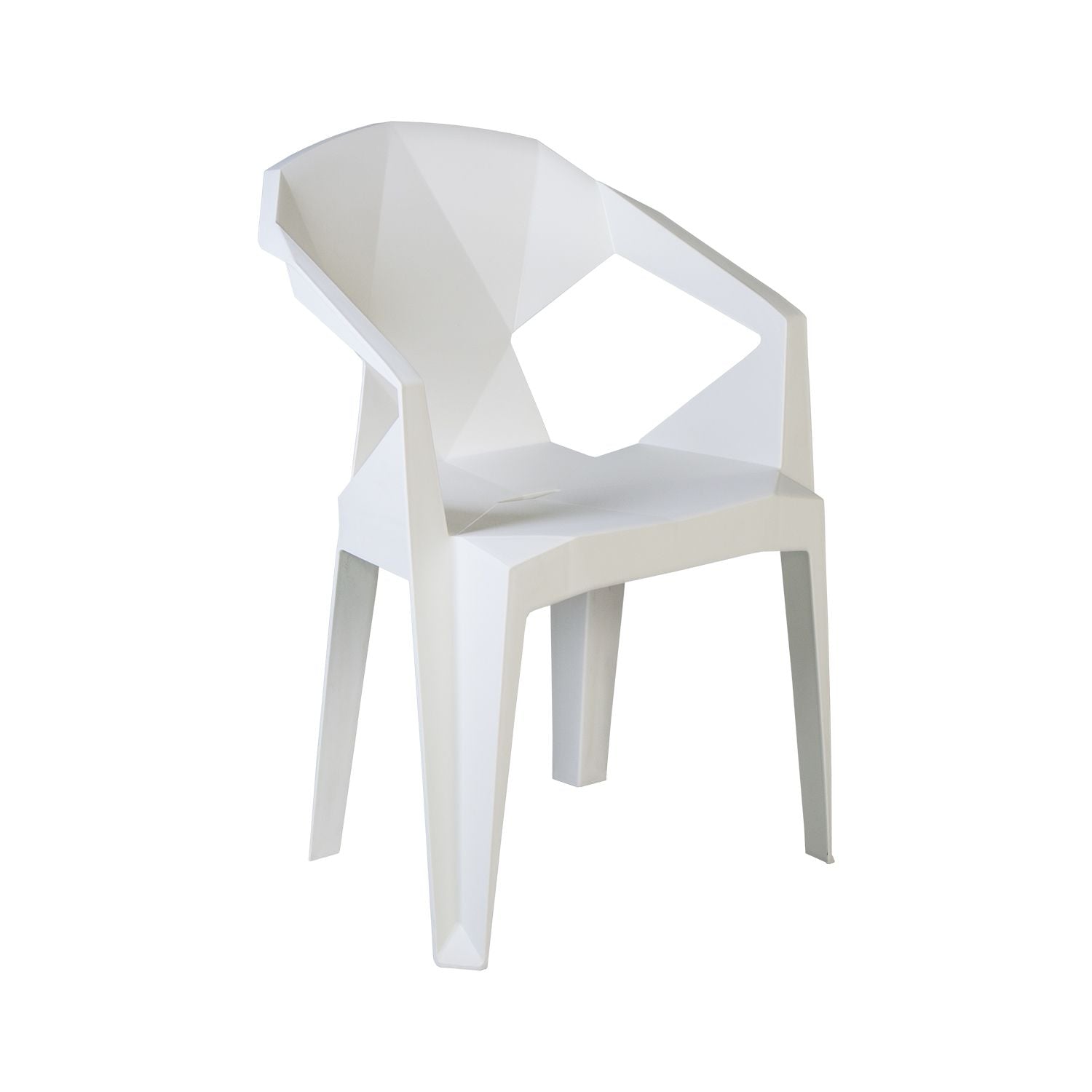 Plastikinė kėdė, baltos spalvos, 2 vnt.