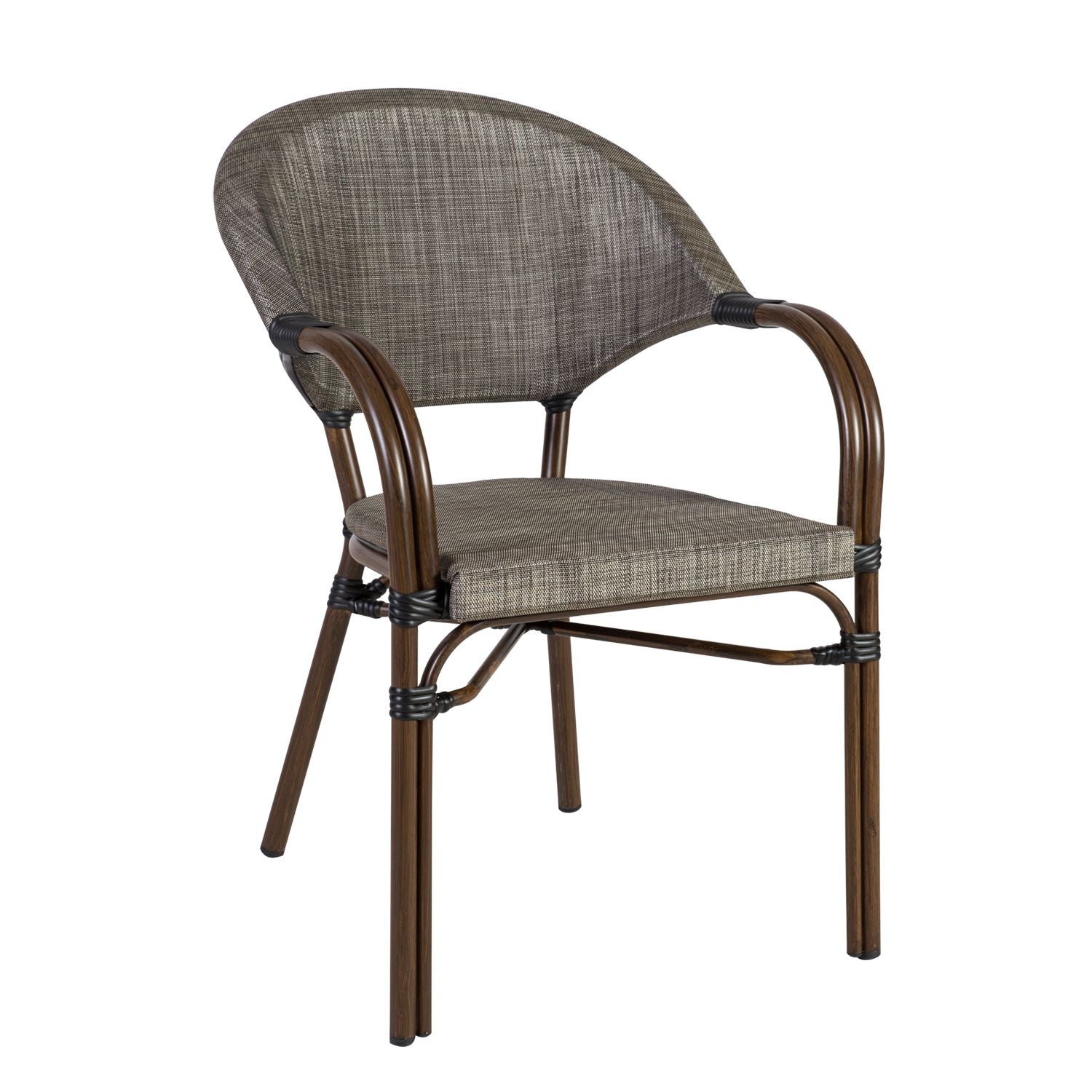 Lauko kėdė, 57x61x84cm, rudos spalvos, aliuminis