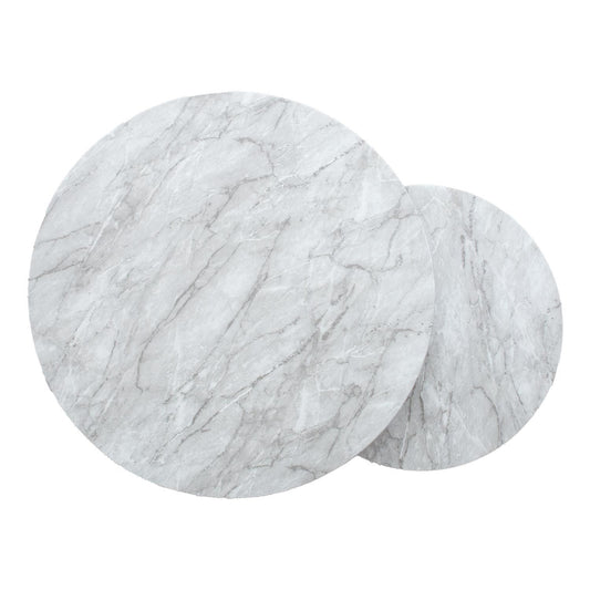 Kavos staliukų komplektas, 80x45cm, 60x37cm, šviesiai pilkos spalvos