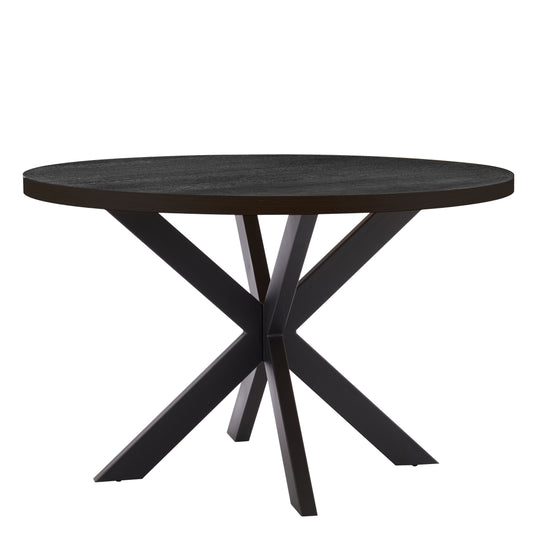 Valgomojo stalas, juodas dūminis ąžuolas, 120x75cm