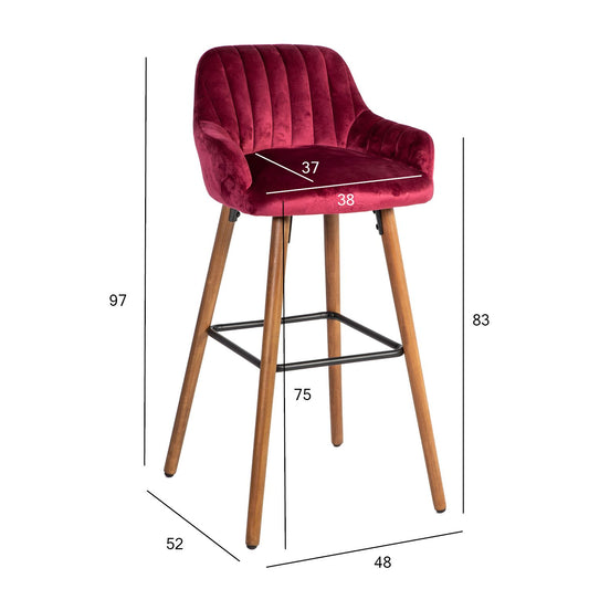 Baro kėdė, burgundijos spalvos, 2 vnt.
