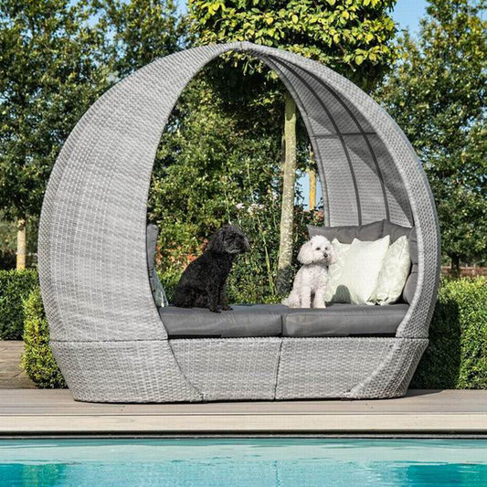 Sodo lova ASCOT 215x110x187cm, pilka.