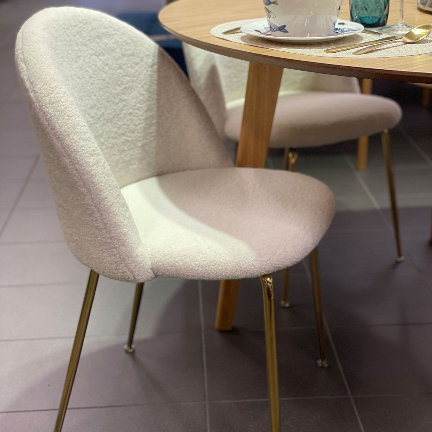 Virtuvės valgomojo kėdė, 4 vnt., baltos spalvos