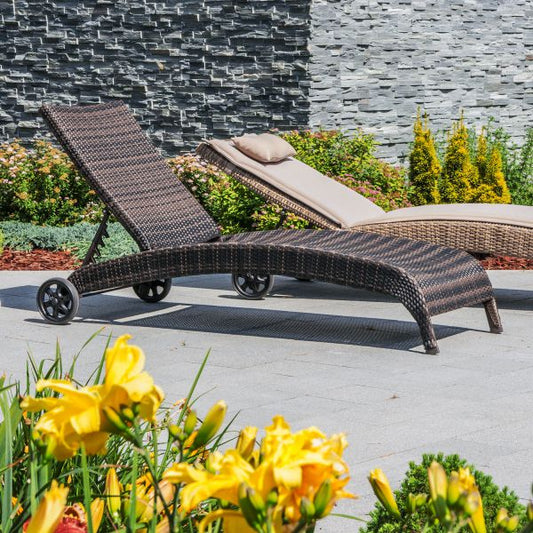 Saulės gultas, smėlio, kapučino arba tamsiai rudos spalvos