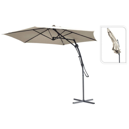 ProGarden Kabantis skėtis nuo saulės, taupe spalvos, 300cm