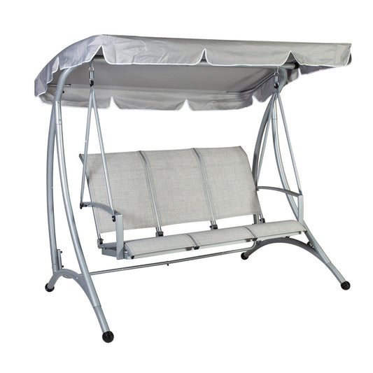 Sūpynė su stogeliu, pilkos spalvos