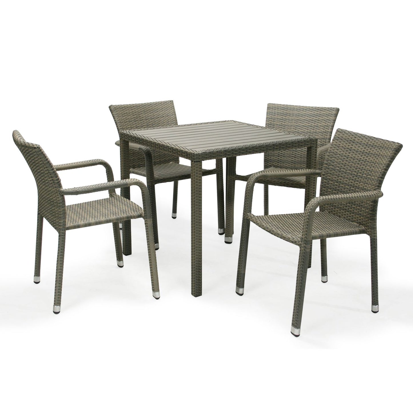 Lauko kėdė, aliuminis ir poliratanas, rudos / smėlio spalvos, 57x61x83cm, 1 vnt.