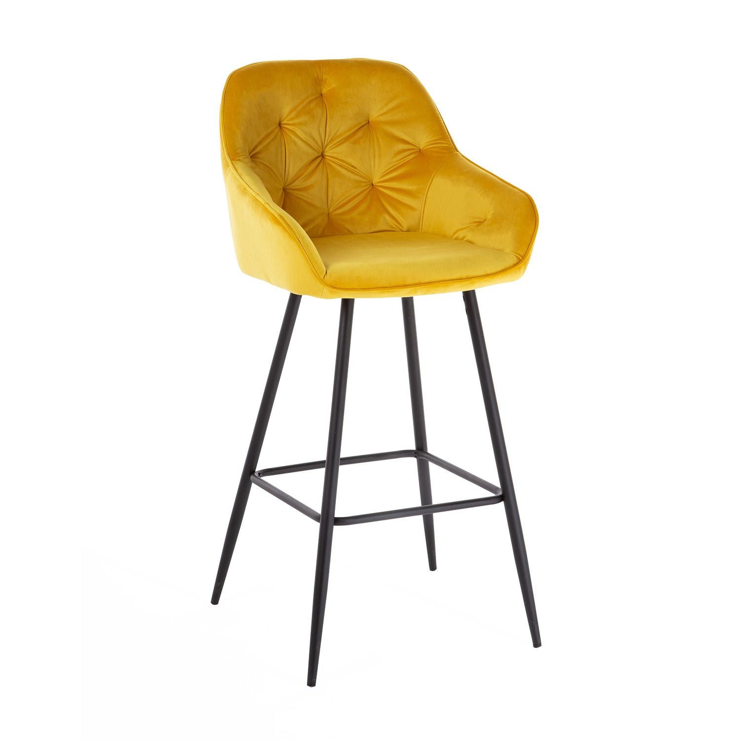 Baro kėdė, geltonos spalvos, 2 vnt.