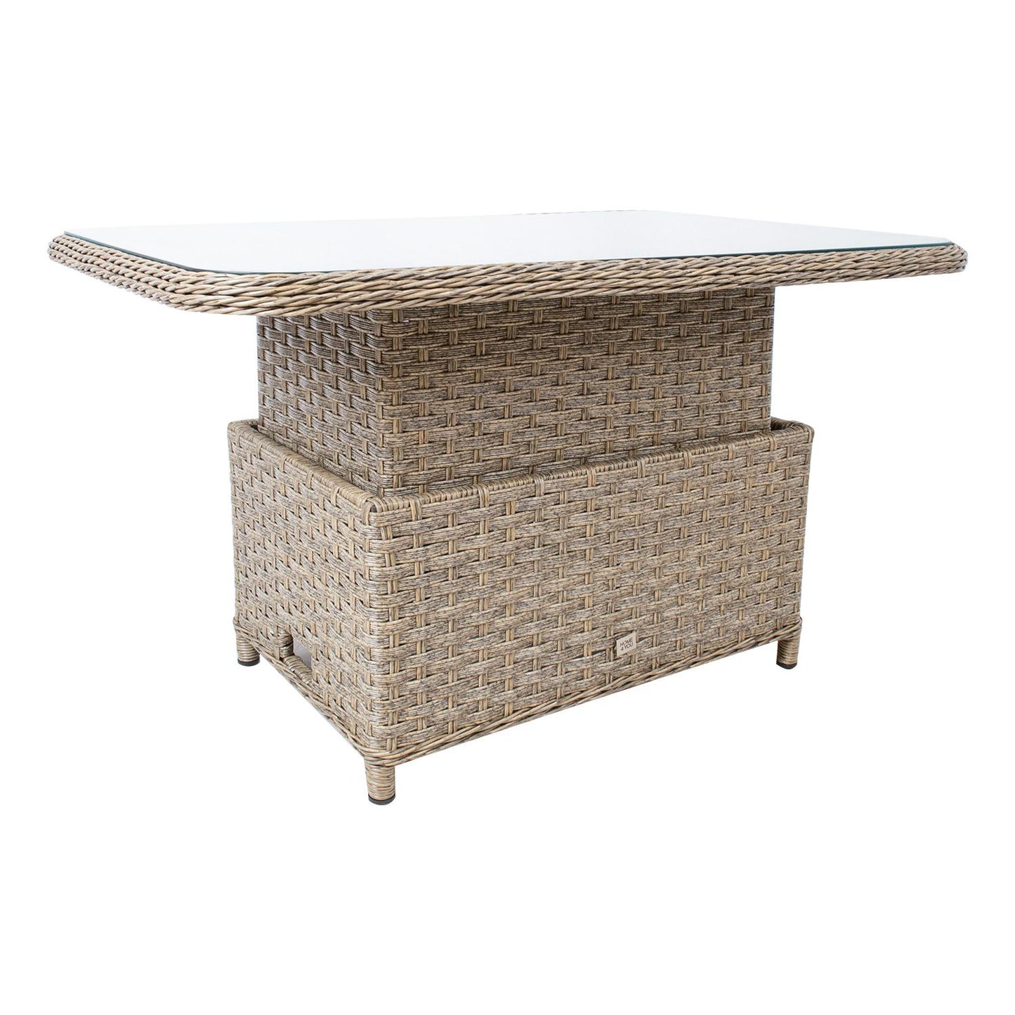 Lauko stalas Pacific, reguliuojamo aukščio, 120x80x46/65cm, smėlio spalvos