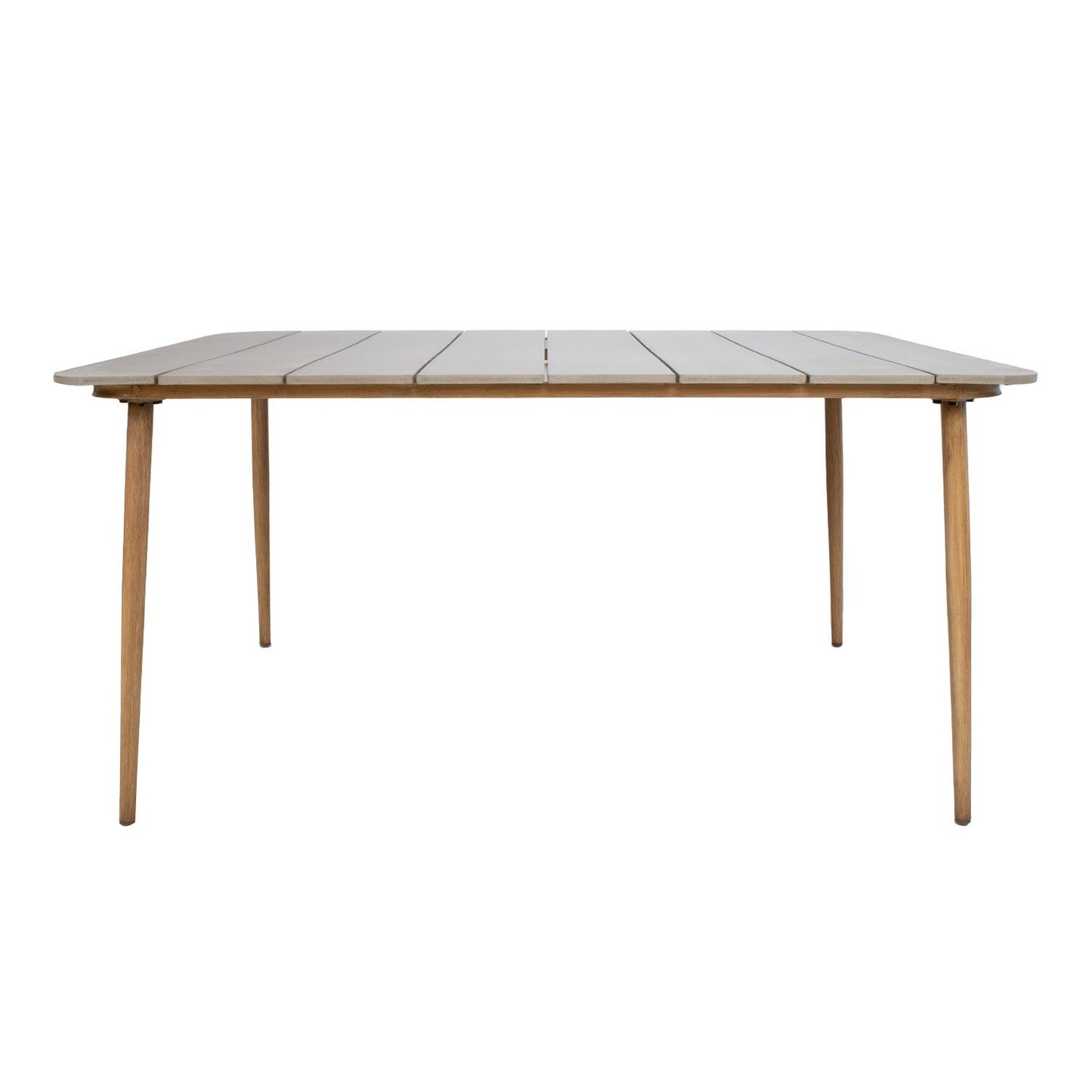 Lauko valgomojo stalas, 147x90x73cm, smėlio spalvos