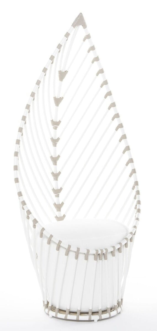 Lauko krėslas - fotelis Leaf, 86x67x187cm, baltos spalvos, PREMIUM kolekcija